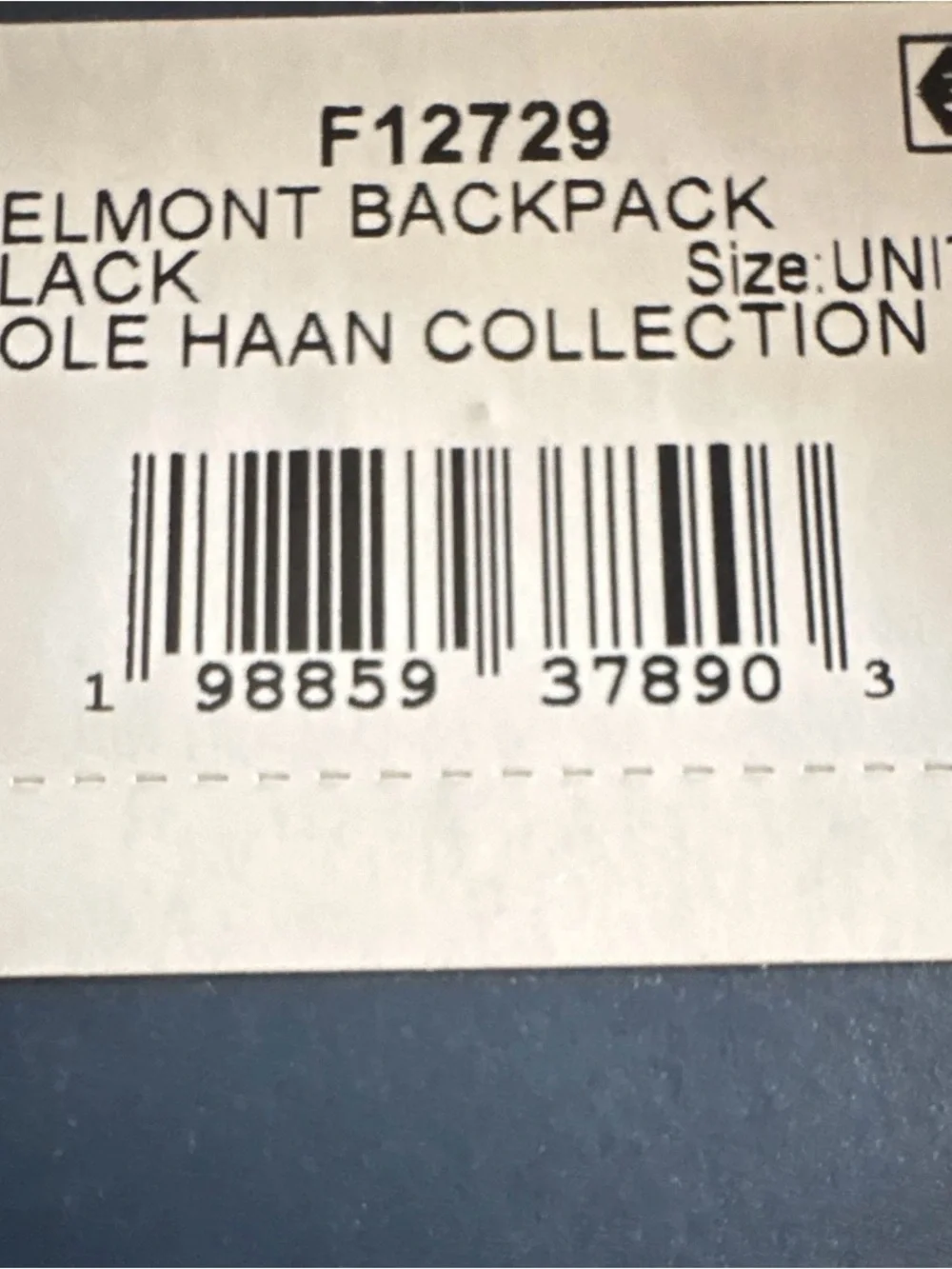 Cole Haan Black Pebbled Leather Backpack